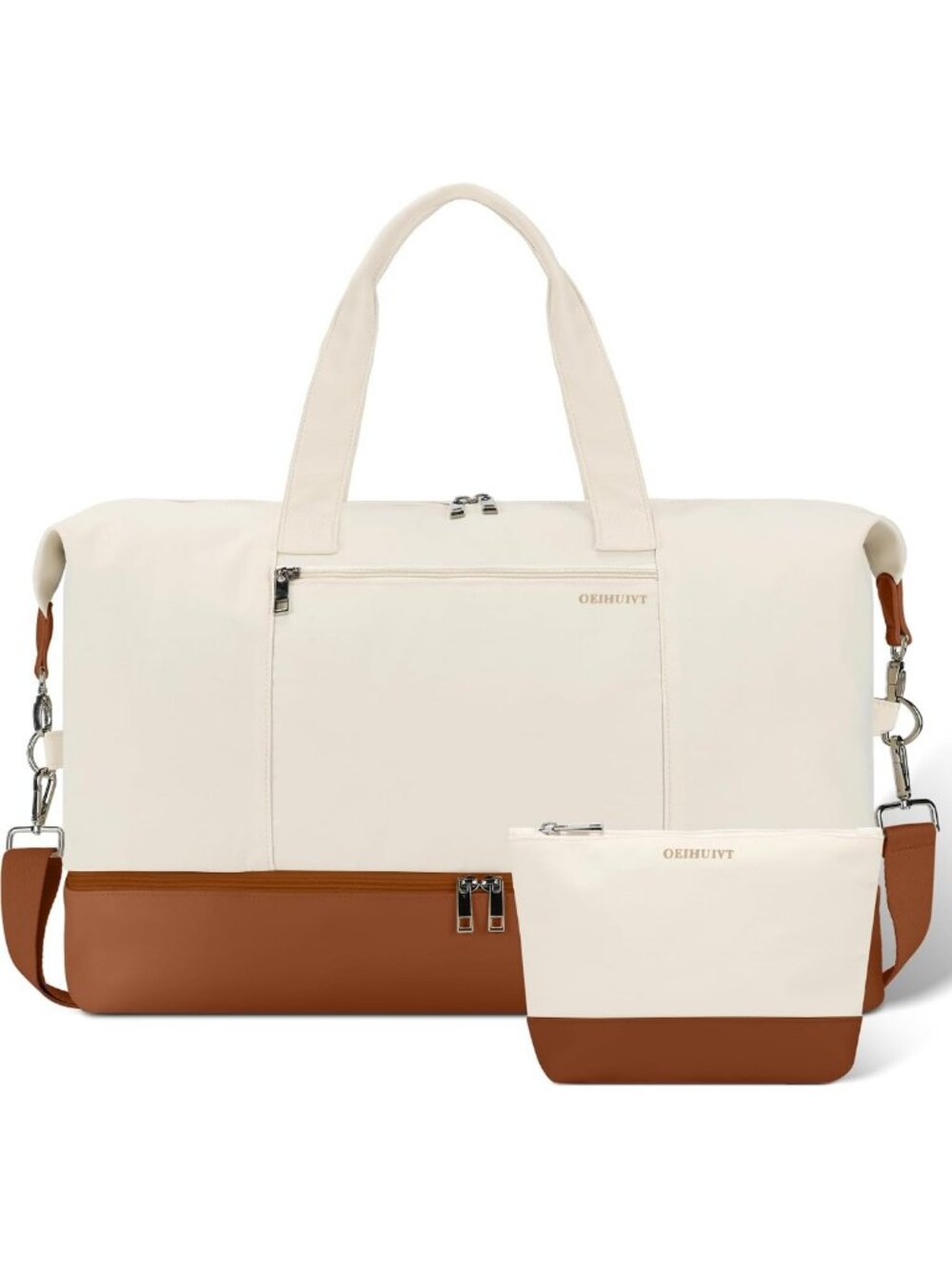 Stylish Women's Weekender Travel Duffel Bag with Shoe Compartment - 21-Inch